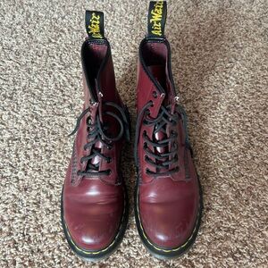 Maroon Doc Martens